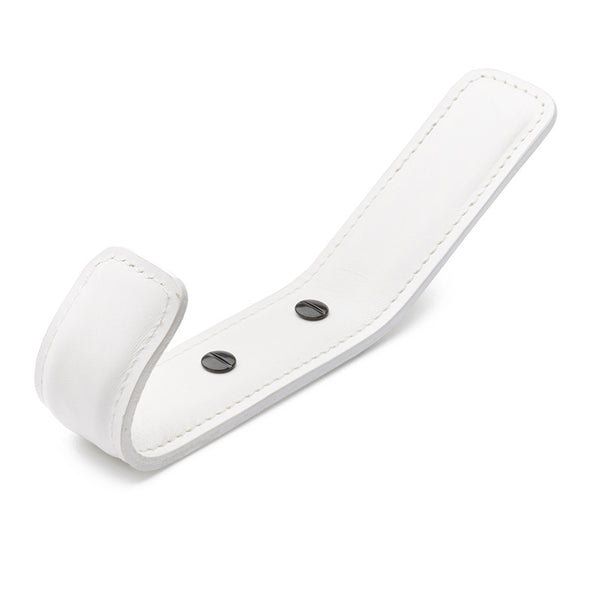 Leather Full Coat Hook | White