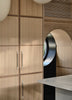 Slimline Cabinetry Handle | Black Matt with Classic Grey Leather Wrap | from