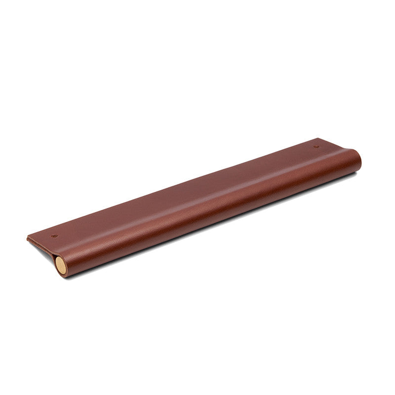 Leather Recessed Pulls | British Tan | Matching Edge | Brass Core | from