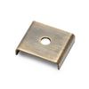 End Cap for Leather Tab Long | Solid Brass Aged