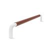 Contour Cabinetry Handle | White Satin with British Tan Leather Wrap | from