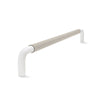 Contour Cabinetry Handle | White Satin with Classic Grey Leather Wrap | from