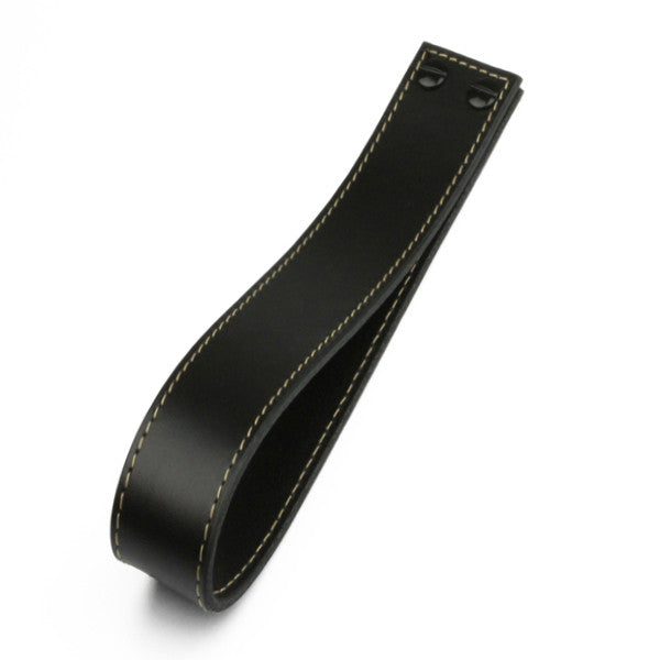 Leather Loop | Contrast Stitch | Black