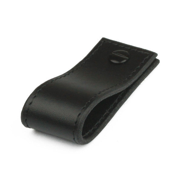 Leather Tab | Matching Stitch | Black