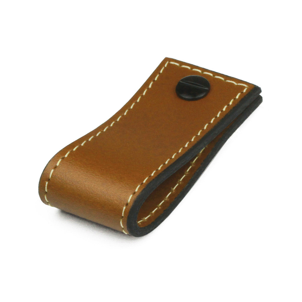 Leather Tab | Contrast Stitch | Saddle Tan