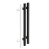Metal Bar Door Handle | 600mm | White Satin | Single | No Leather Wrap