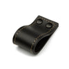 Leather Tab Wide  | Contrast Stitch | Black