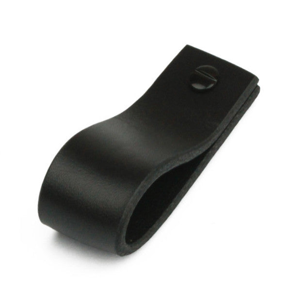 Leather Tab Long | Black