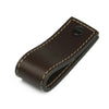 Leather Tab Long | Contrast Stitch | Chocolate
