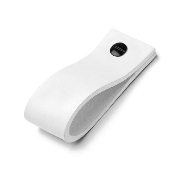 Leather Tab Long | White