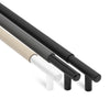 Slimline Cabinetry Handle | White Satin with Saddle Tan Leather Wrap | from