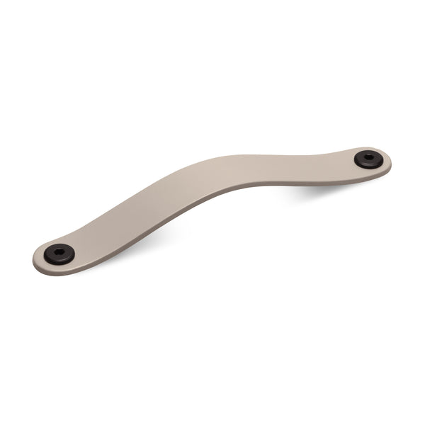 Leather Flat Rounded Handle | Classic Grey (Fixings Included)