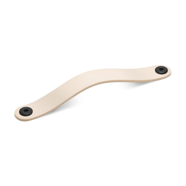Leather Flat Rounded Handle | Natural (Fixings Included)