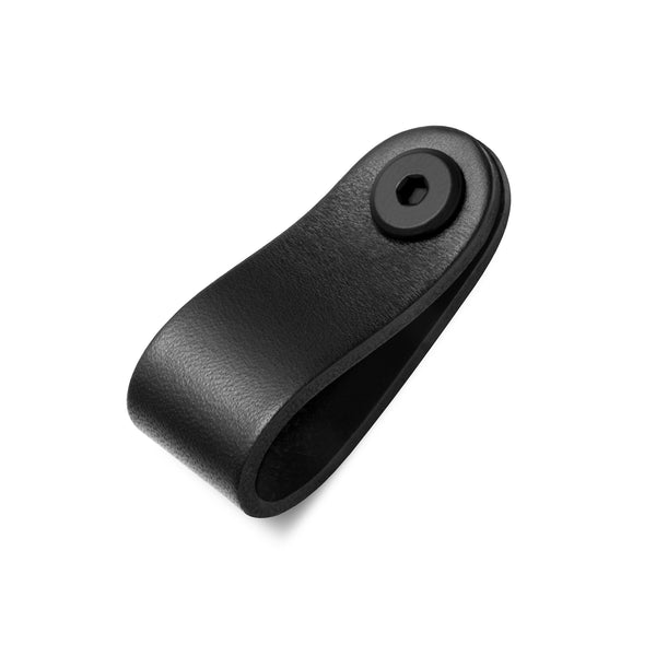 Leather Rounded Tab | Black (Fixing Included)