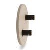 Leather Round Stacked Entry Handle | Back to Back | Classic Grey