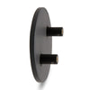 Leather Round Stacked Entry Handle | Back to Back | Slate