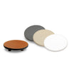 Leather Round Stacked Entry Handle | Single | White