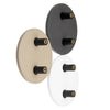 Leather Round Stacked Entry Handle | Back to Back | Slate