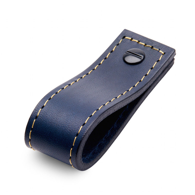 Leather Tab Long | Contrast Stitch | Midnight