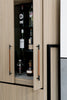 Slimline Cabinetry Handle | Black Satin with Classic Grey Leather Wrap | from