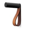 Valet Coat Hook | Contrast Stitch | Saddle Tan Leather | Black Hook