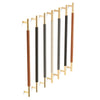 Slimline Cabinetry Handle | Brass Polished with Saddle Leather Wrap | from